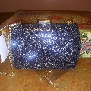 NWT Black Shimmery Evening Bag
